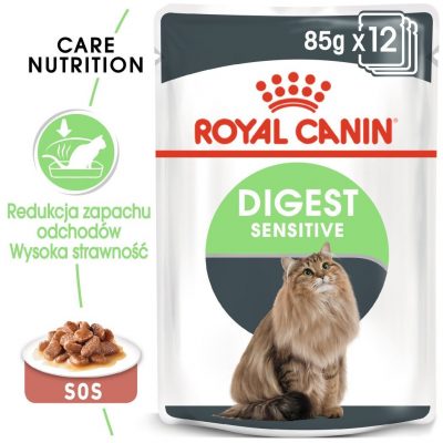 ROYAL CANIN Digest Sensitive karma mokra w sosie dla kotów dorosłych, wrażliwy przewód pokarmowy